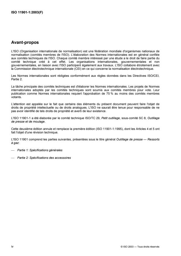 ISO 11901-1:2003 ISO 11901-1:2003 - Outillage de presse -- Ressorts a gaz - Page 4 preview