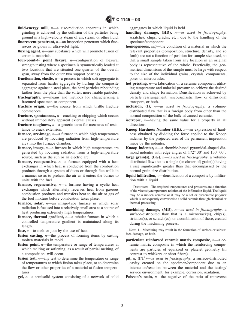 ASTM C1145-03 - Standard Terminology of Advanced Ceramics