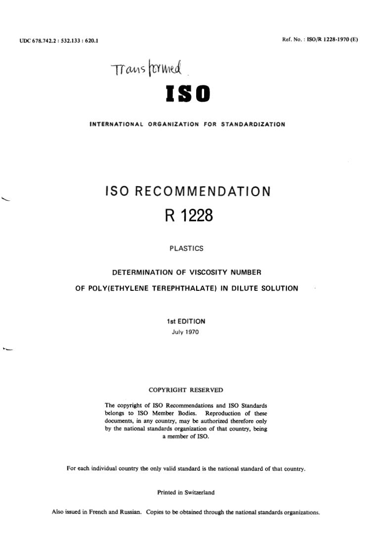 Iso R128 ISO/R 1228:1970 - Title missing - Legacy paper document