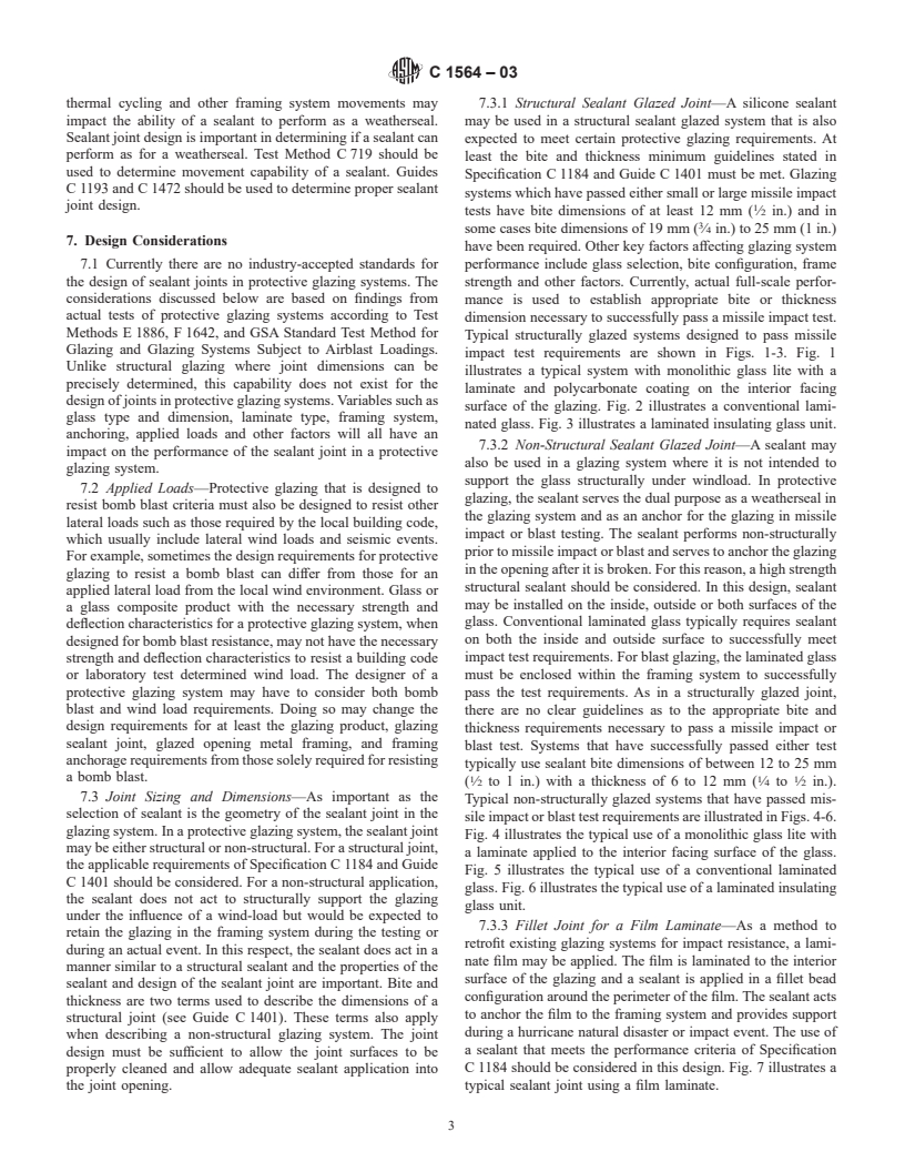 ASTM C1564-03 - Standard Guide for Use of Silicone Sealants for Protective Glazing Systems