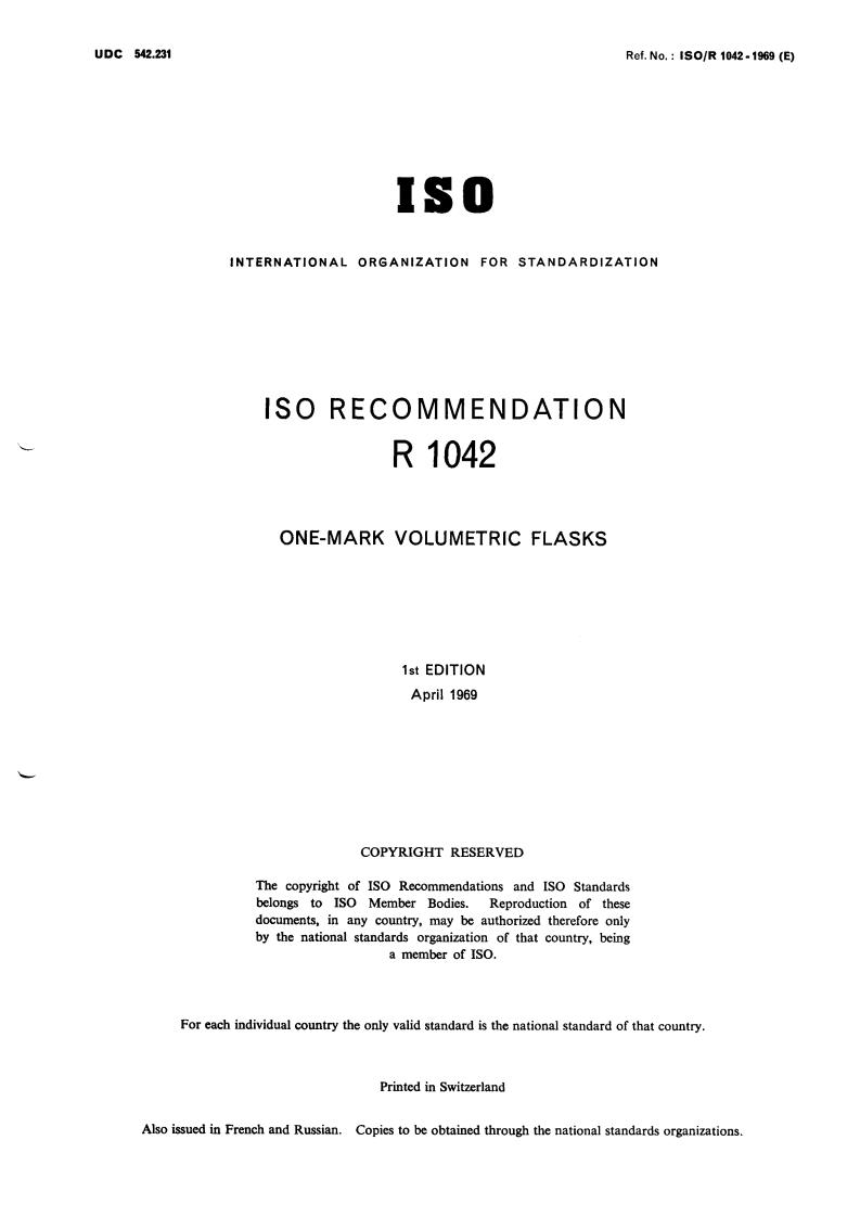 ISO/R 1042:1969 - Title missing - Legacy paper document
Released:1/1/1969