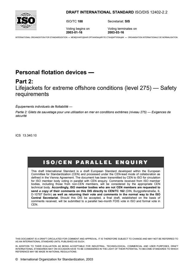 ISO/DIS 12402-2.2