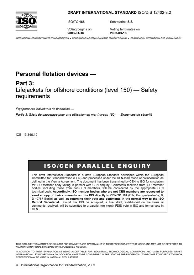 ISO/DIS 12402-3.2