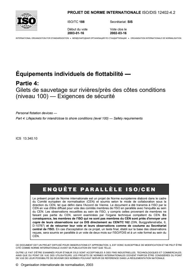 ISO/DIS 12402-4.2