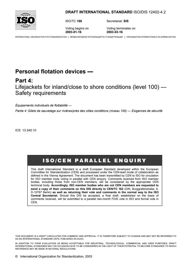 ISO/DIS 12402-4.2