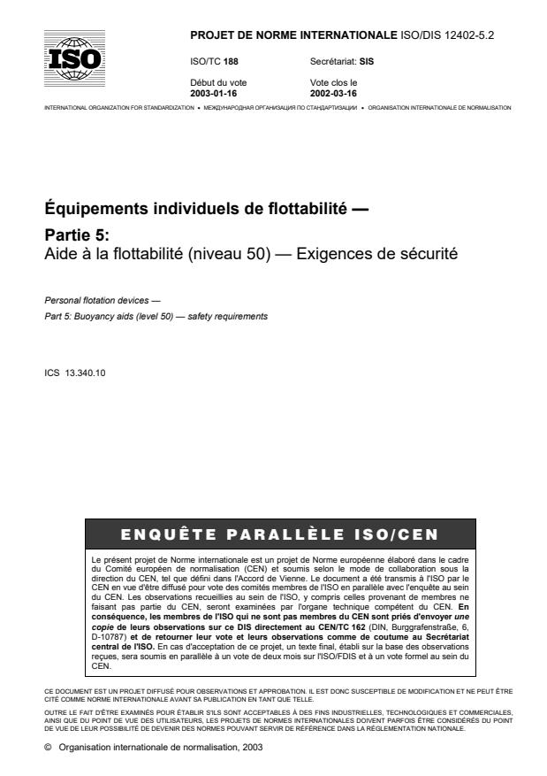 ISO/DIS 12402-5.2