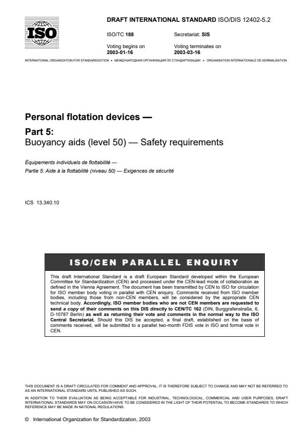 ISO/DIS 12402-5.2