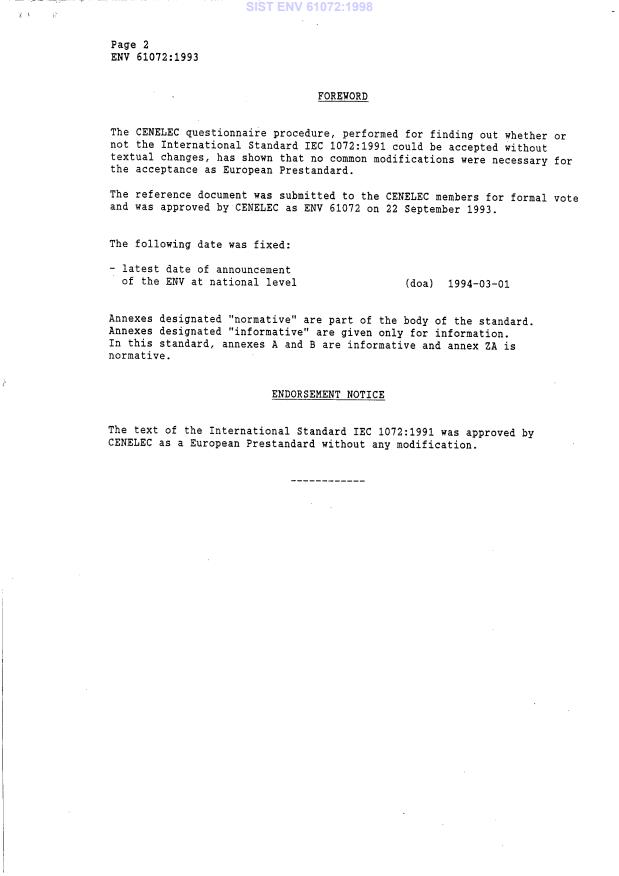 ENV 61072:1993 ENV 61072:1998 - Page 4 preview