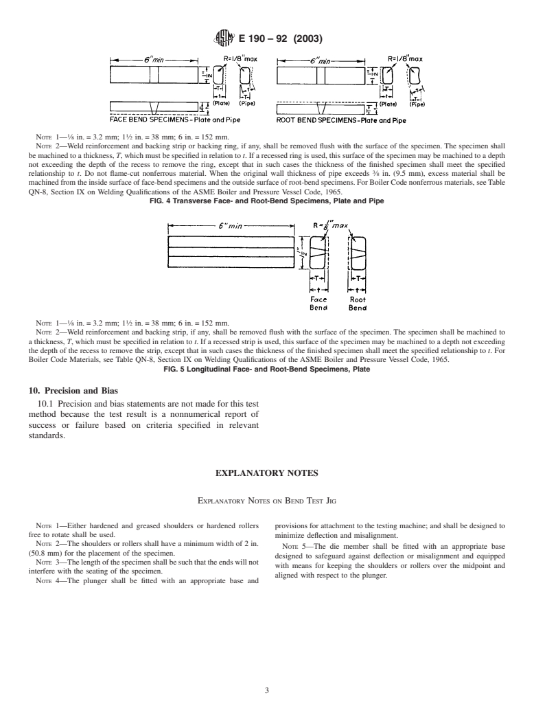 ASTM E190-92(2003) - Standard Test Method for Guided Bend Test for Ductility of Welds