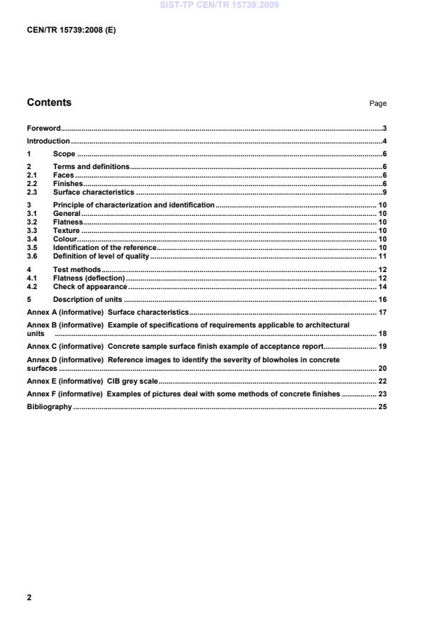CEN/TR 15739:2008 TP CEN/TR 15739:2009 - BARVE - Page 4 preview
