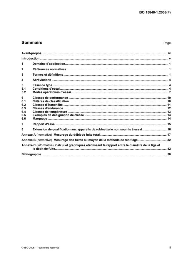ISO 15848-1:2006 - Robinetterie industrielle -- Mesurage, essais et modes opératoires de qualification pour émissions fugitives