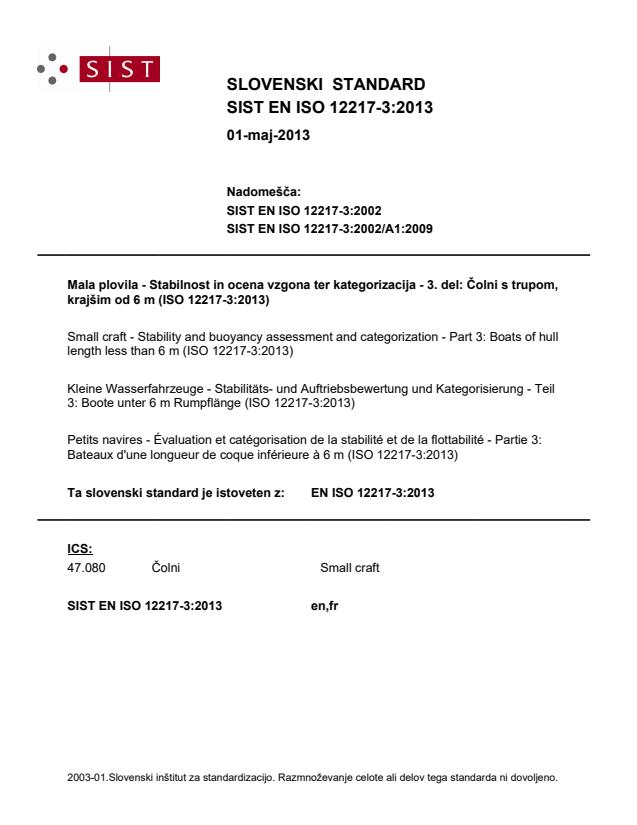 EN ISO 12217-3:2013 - BARVE