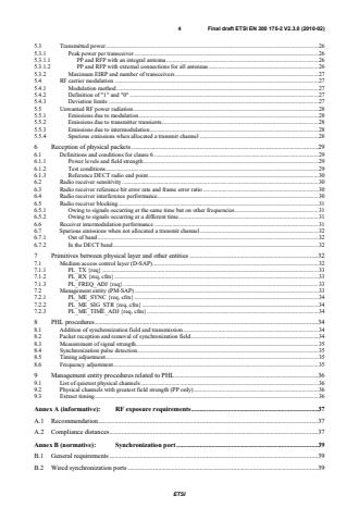 SIST EN 300 175-2 V2.3.1:2010 ETSI EN 300 175-2 V2.3.0 (2010-02) - Digital Enhanced Cordless Telecommunications (DECT); Common Interface (CI); Part 2: Physical Layer (PHL) - Page 4 preview