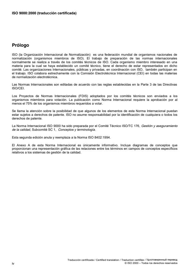 ISO 9000:2000 ISO 9000:2000 - Quality management systems -- Fundamentals and vocabulary - Page 4 preview