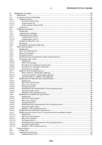 SIST EN 300 175-7 V2.3.1:2010 ETSI EN 300 175-7 V2.3.1 (2010-06) - Digital Enhanced Cordless Telecommunications (DECT); Common Interface (CI); Part 7: Security features - Page 4 preview