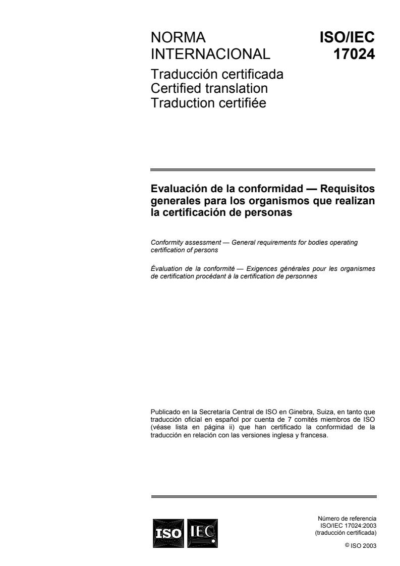 ISO/IEC 17024:2003