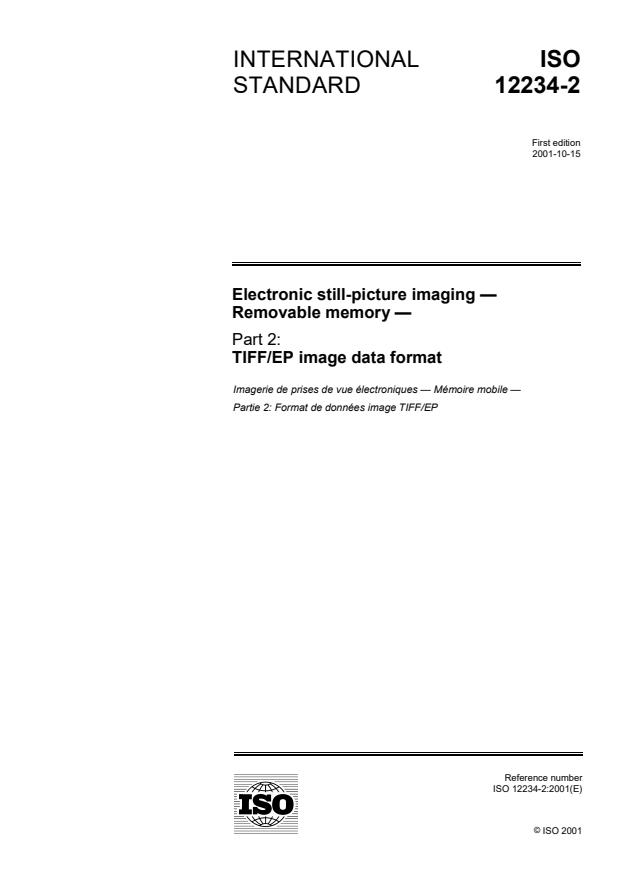 ISO 12234-2:2001 - Electronic still-picture imaging -- Removable memory