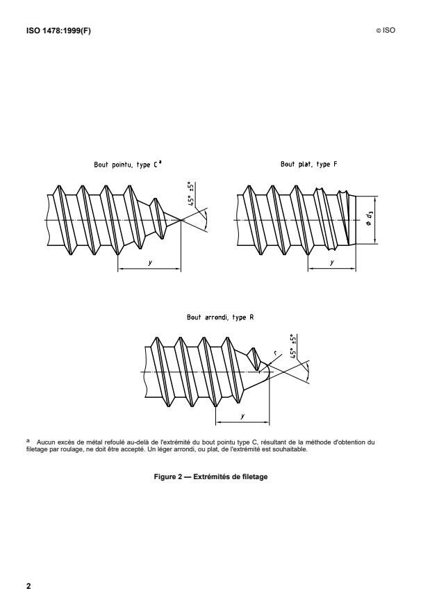 ISO 1478:1999 ISO 1478:1999 - Filetage de vis a tôle - Page 4 preview