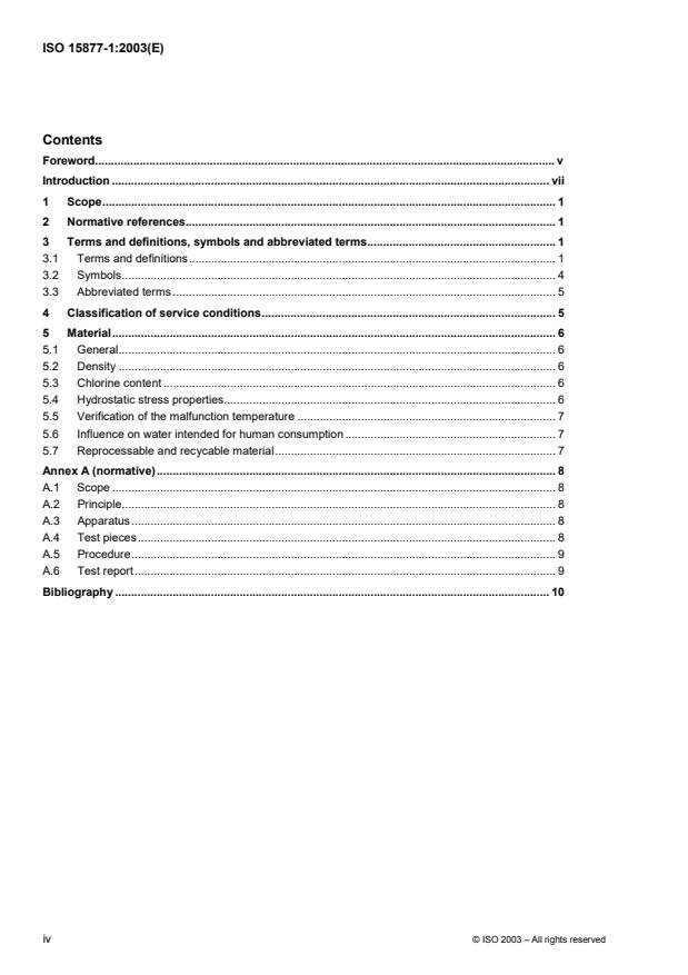 ISO 15877-1:2003 ISO 15877-1:2003 - Plastics piping systems for hot and cold water installations -- Chlorinated poly(vinyl chloride) (PVC-C) - Page 4 preview