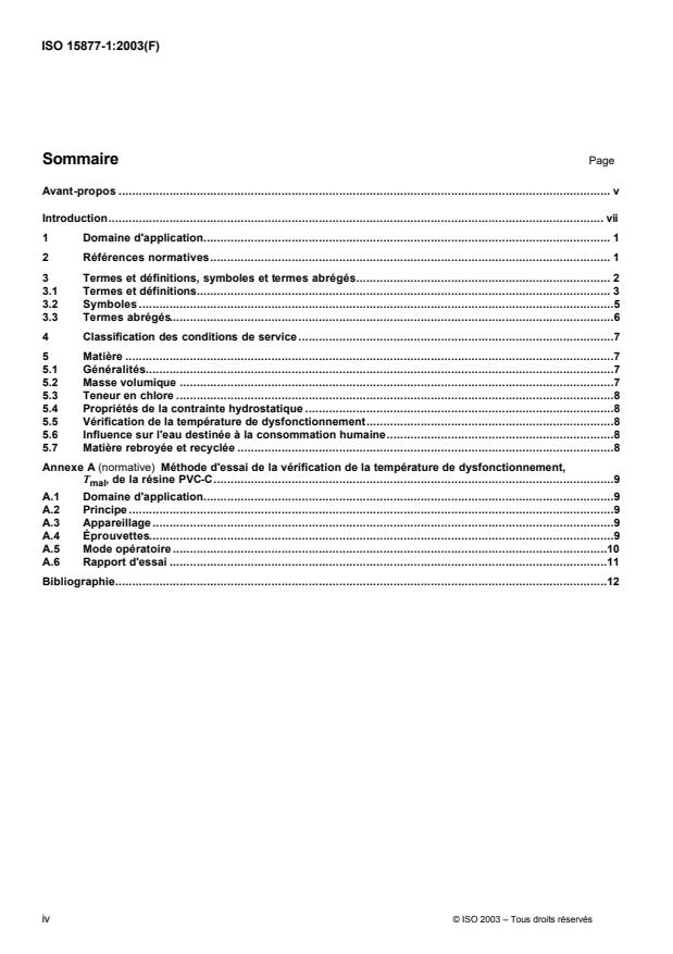 ISO 15877-1:2003 ISO 15877-1:2003 - Systemes de canalisations en plastique pour les installations d'eau chaude et froide -- Poly(chlorure de vinyle) chloré (PVC-C) - Page 4 preview