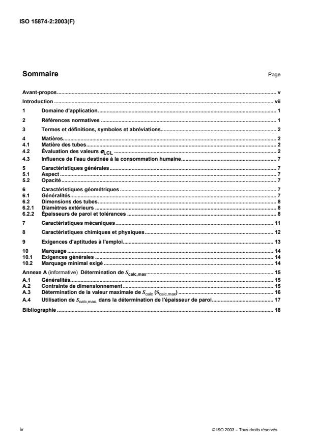 ISO 15874-2:2003 ISO 15874-2:2003 - Systemes de canalisations en plastique pour les installations d'eau chaude et froide -- Polypropylene (PP) - Page 4 preview