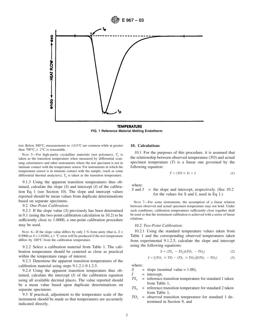 ASTM E967-03 - Standard Practice for Temperature Calibration of Differential Scanning Calorimeters and Differential Thermal Analyzers