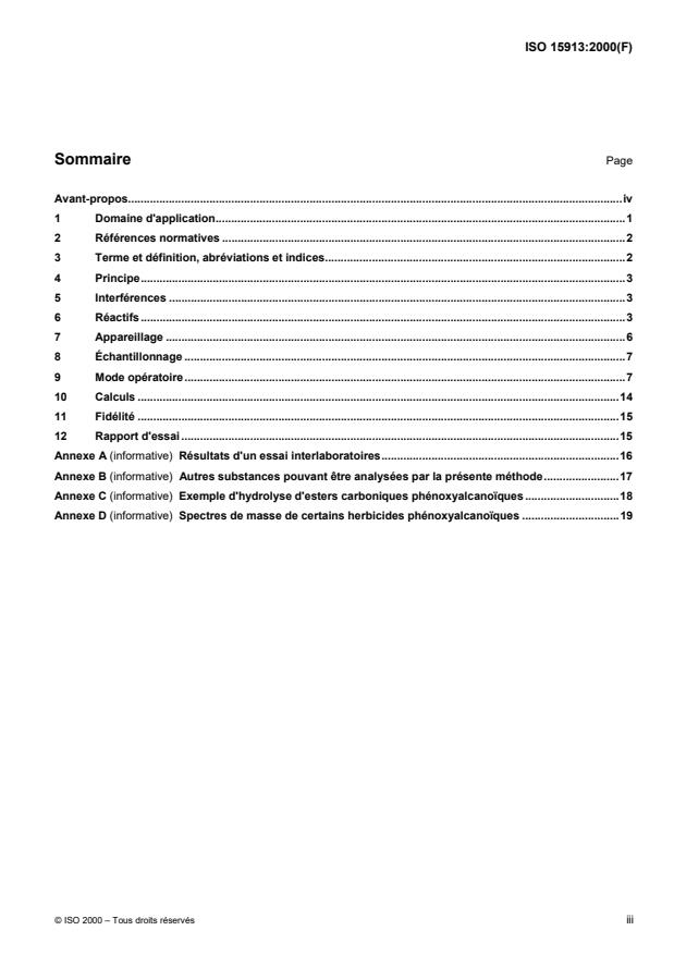 ISO 15913:2000 - Qualité de l'eau -- Dosage de certains herbicides phénoxyalcanoiques, y compris bentazones et hydroxybenzonitriles, par chromatographie en phase gazeuse et spectrométrie de masse apres extraction en phase solide et dérivatisation