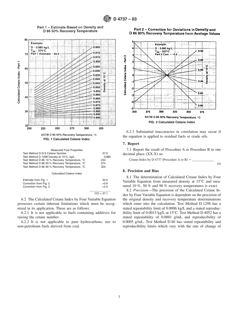 ASTM D4737-03 - Standard Test Method for Calculated Cetane Index by Four Variable Equation