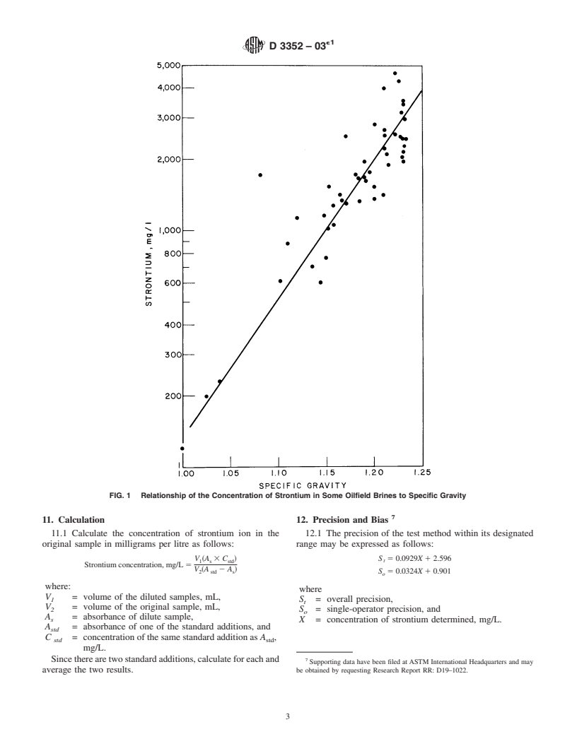 ASTM D3352-03e1 - Standard Test Method for Strontium Ion in Brackish Water, Seawater, and Brines