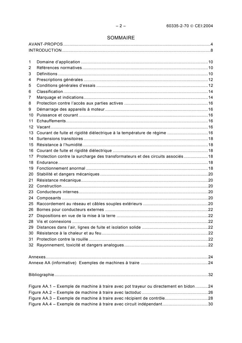 IEC 60335-2-70:2002 IEC 60335-2-70:2002 - Household and similar electrical appliances - Safety - Part 2-70: Particular requirements for milking machines - Page 4 preview