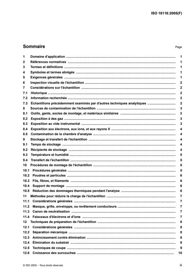 ISO 18116:2005 - Analyse chimique des surfaces -- Lignes directrices pour la préparation et le montage des échantillons destinés a l'analyse