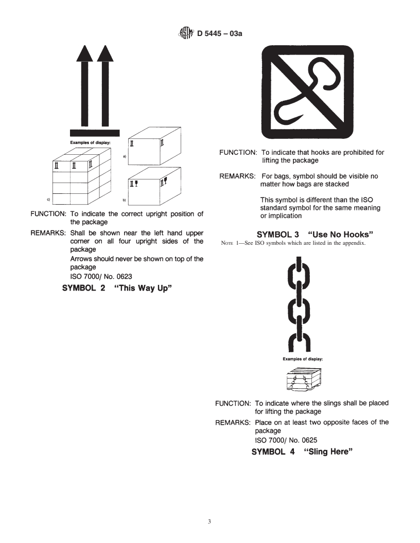ASTM D5445-03a - Standard Practice for Pictorial Markings for Handling of Goods