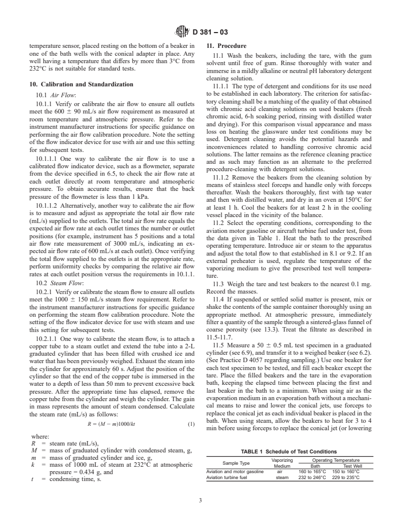 ASTM D381-03 - Standard Test Method for Gum Content in Fuels by Jet Evaporation