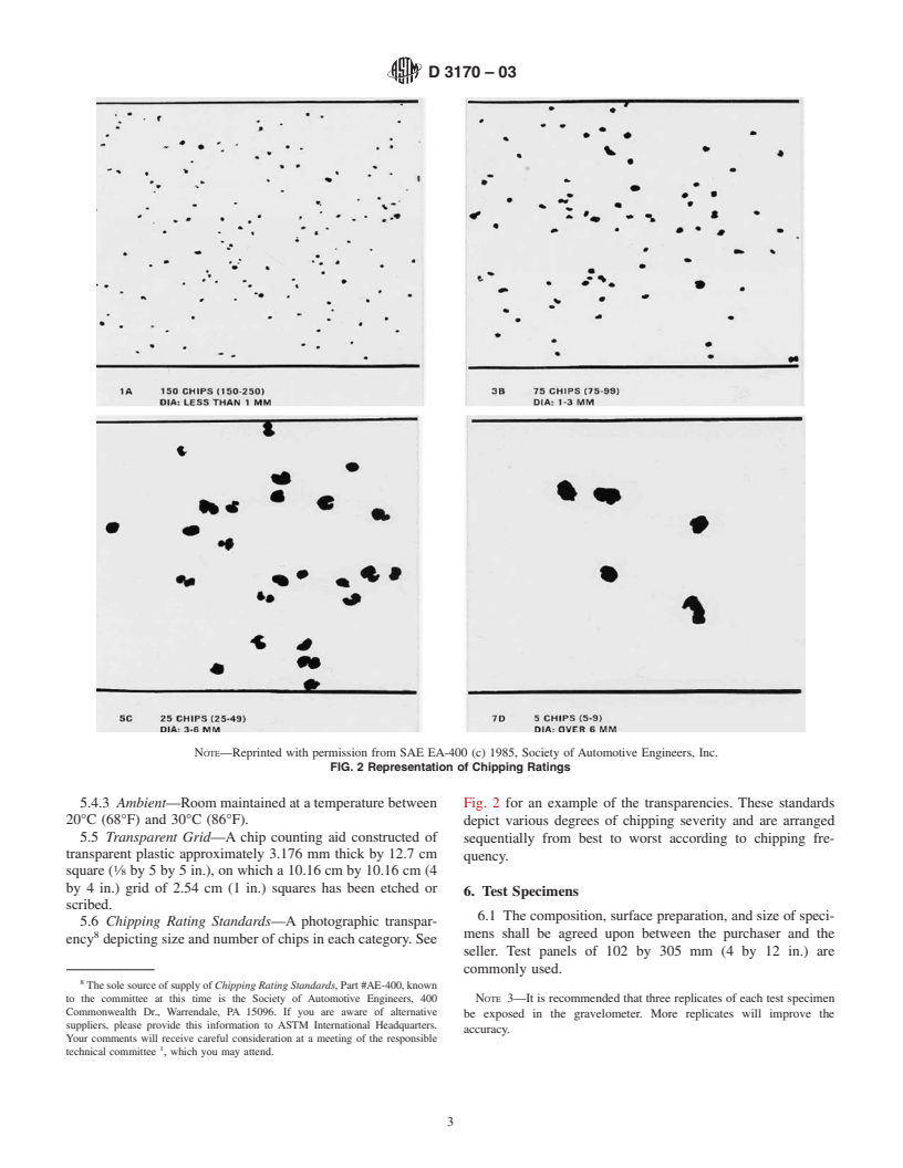 ASTM D3170-03 - Standard Test Method for Chipping Resistance of Coatings