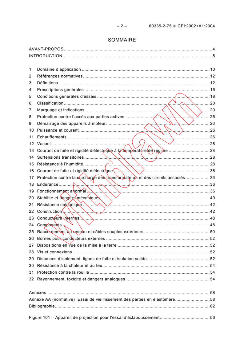 IEC 60335-2-75:2002 IEC 60335-2-75:2002+AMD1:2004 CSV - Household and similar electrical appliances - Safety - Part 2-75: Particular requirements for commercial dispensing appliances and vending machines
Released:1/11/2005
Isbn:2831881250 - Page 4 preview