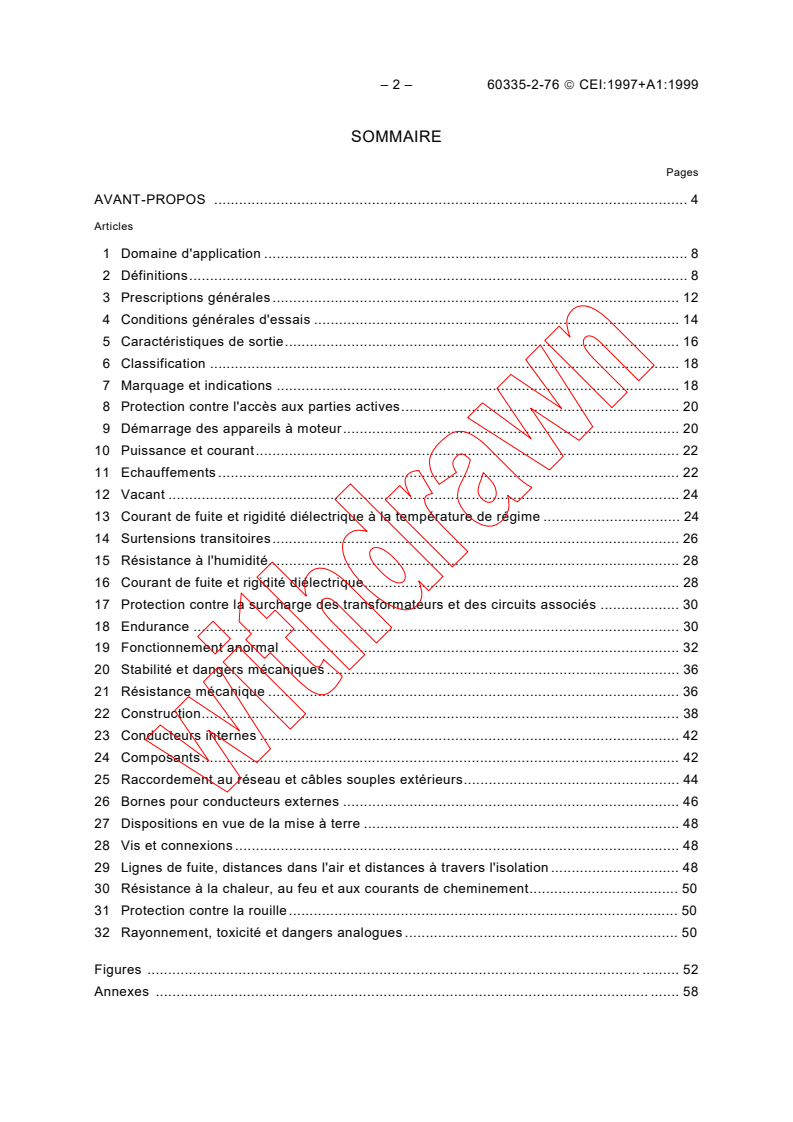 IEC 60335-2-76:1997 IEC 60335-2-76:1997+AMD1:1999 CSV - Safety of household and similar electrical appliances - Part 2-76: Particular requirements for electric fence energizers
Released:6/24/1999
Isbn:2831847966 - Page 4 preview