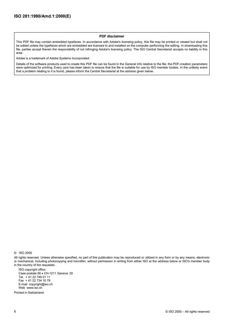 ISO 281:1990/Amd 1:2000 ISO 281:1990/Amd 1:2000 - Rolling bearings — Dynamic load ratings and rating life — Amendment 1
Released:2/24/2000 - Page 2 preview