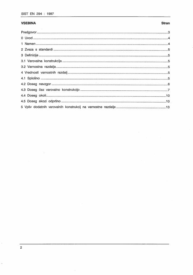 EN 294:1992 EN 294:1997 sl - Page 4 preview