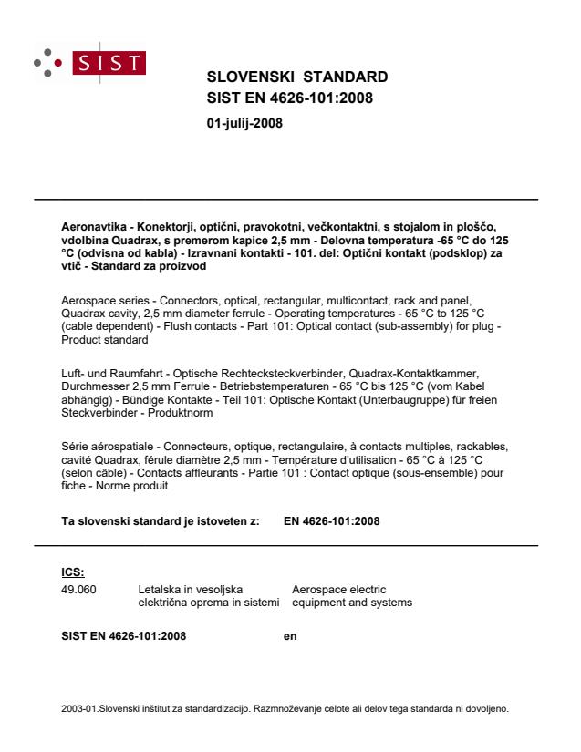 EN 4626-101:2008 EN 4626-101:2008 - Page 1 preview