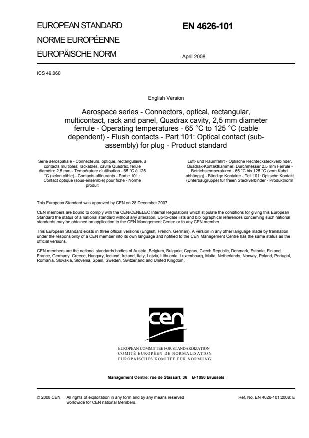 EN 4626-101:2008 EN 4626-101:2008 - Page 3 preview