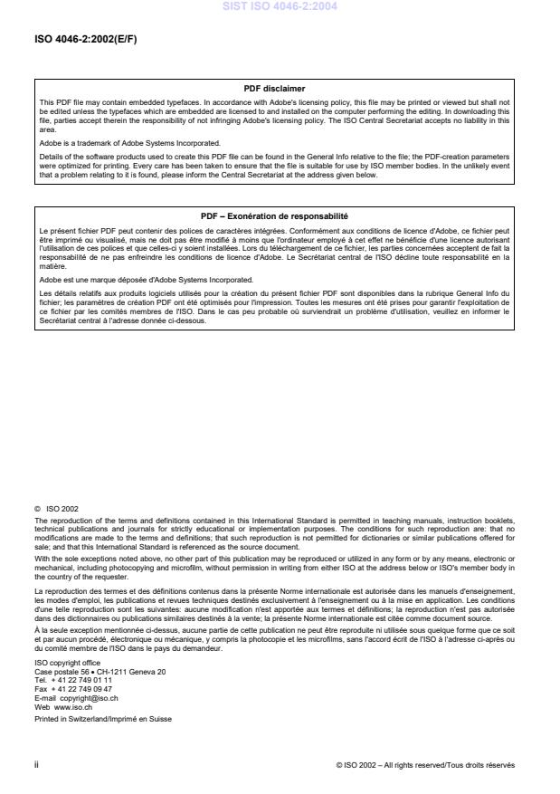 ISO 4046-2:2002 ISO 4046-2:2004 - Page 4 preview