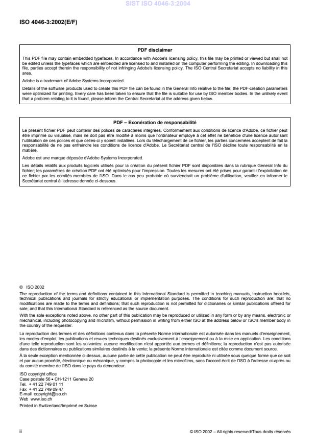 ISO 4046-3:2002 ISO 4046-3:2004 - Page 4 preview