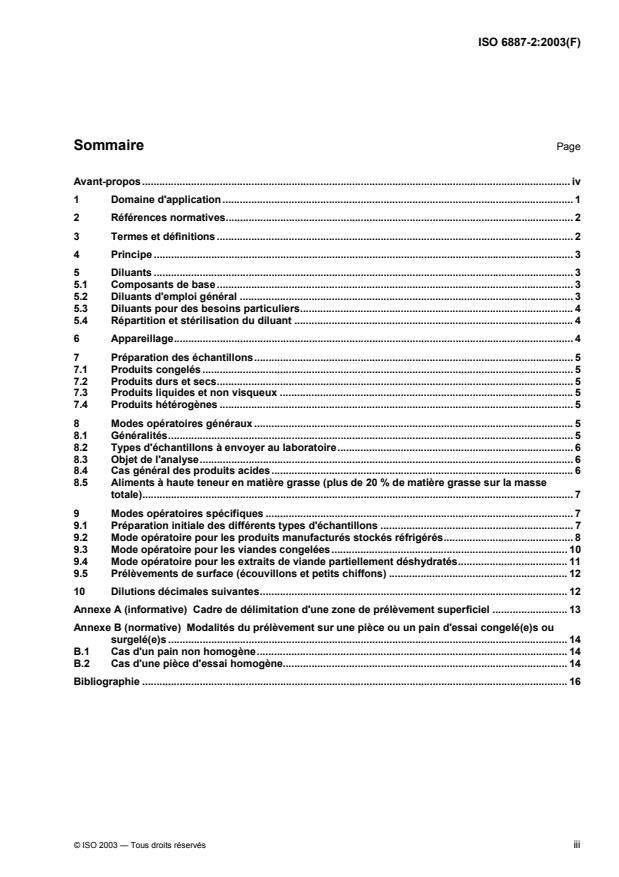 ISO 6887-2:2003 - Microbiologie des aliments -- Préparation des échantillons, de la suspension mere et des dilutions décimales en vue de l'examen microbiologique