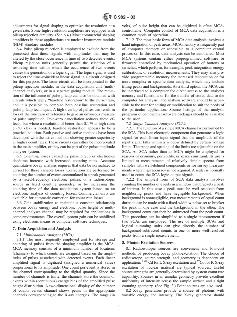 ASTM C982-03 - Standard Guide for Selecting Components for Energy-Dispersive X-Ray Fluorescence (XRF) Systems (Withdrawn 2008)