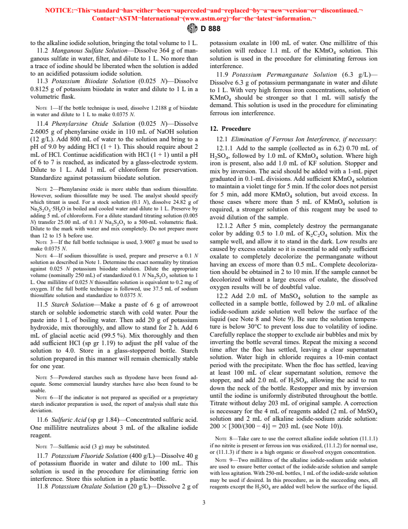 ASTM D888-92(1996) - Standard Test Methods for Dissolved Oxygen in Water