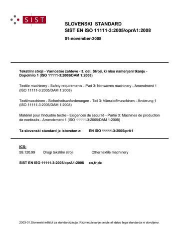 EN ISO 11111-3:2005/oprA1:2008
