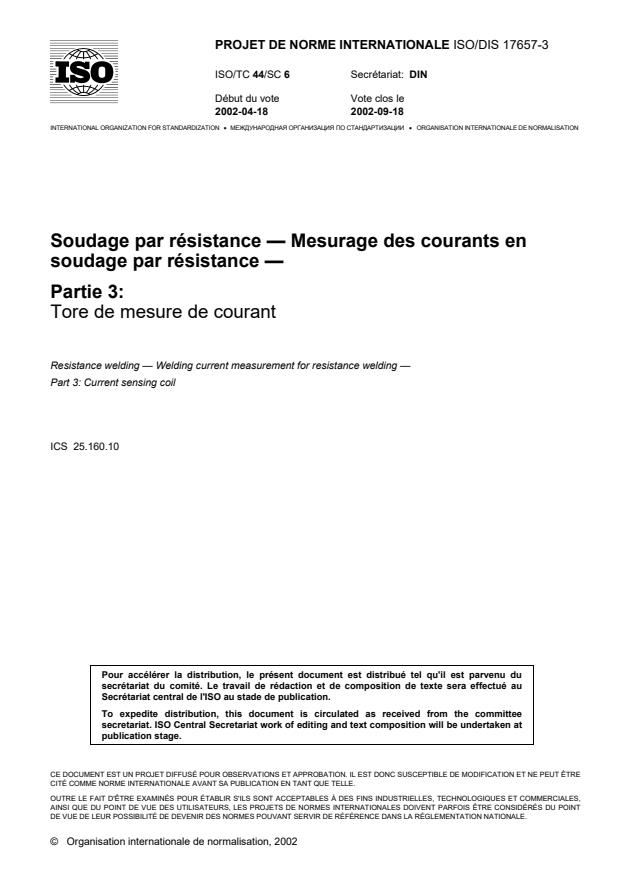 ISO/DIS 17657-3