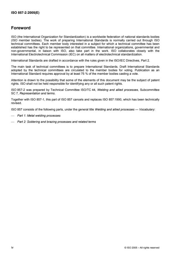ISO 857-2:2005 ISO 857-2:2005 - Welding and allied processes -- Vocabulary - Page 4 preview