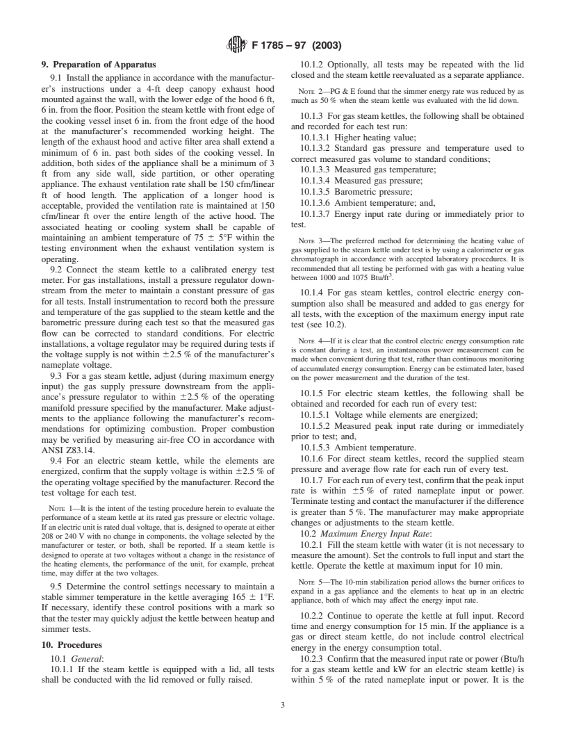 ASTM F1785-97(2003) - Standard Test Method for Performance of Steam Kettles