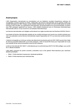 ISO 15637-1:2002 ISO 15637-1:2002 - Porte-manchons pour manchons abrasifs cylindriques — Partie 1: Porte-manchons à queue pour meuleuses portatives
Released:11/20/2002 - Page 3 preview